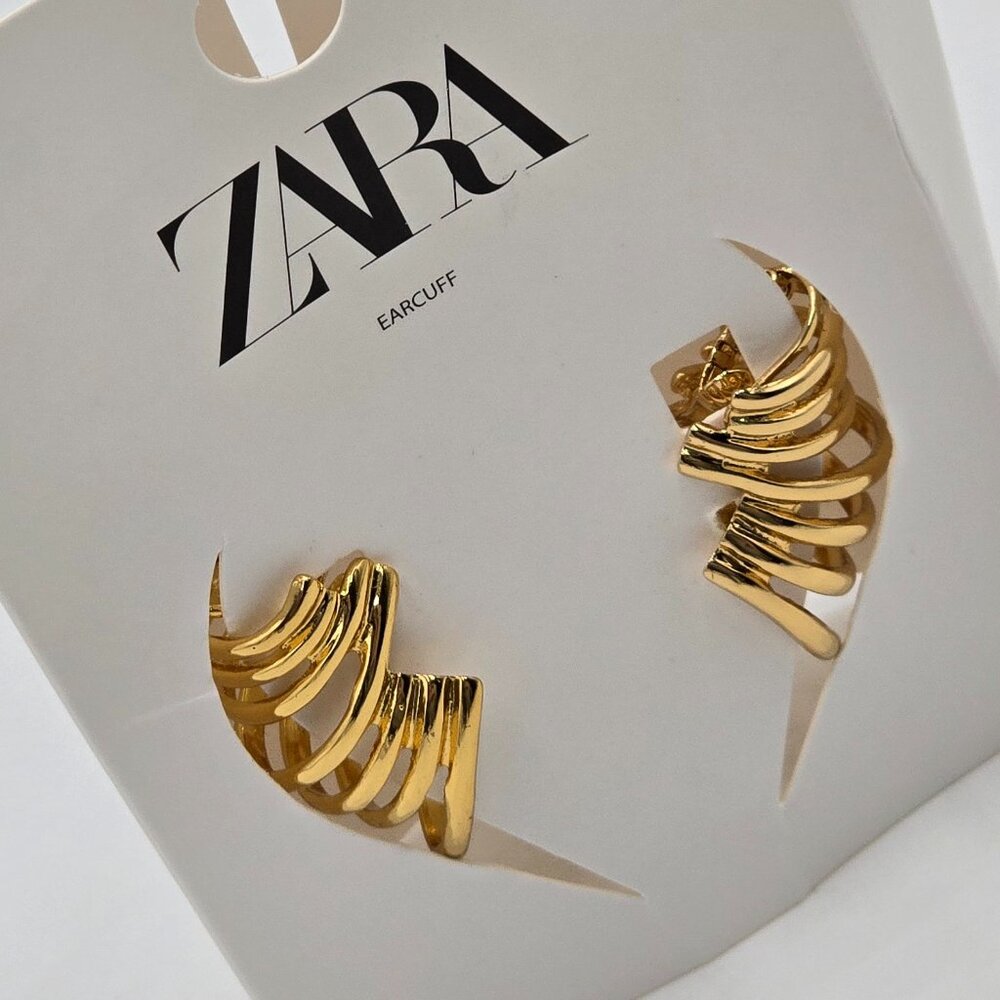 Zara - Gold Ear Cuff Earrings - NWT - Picture 11 of 14
